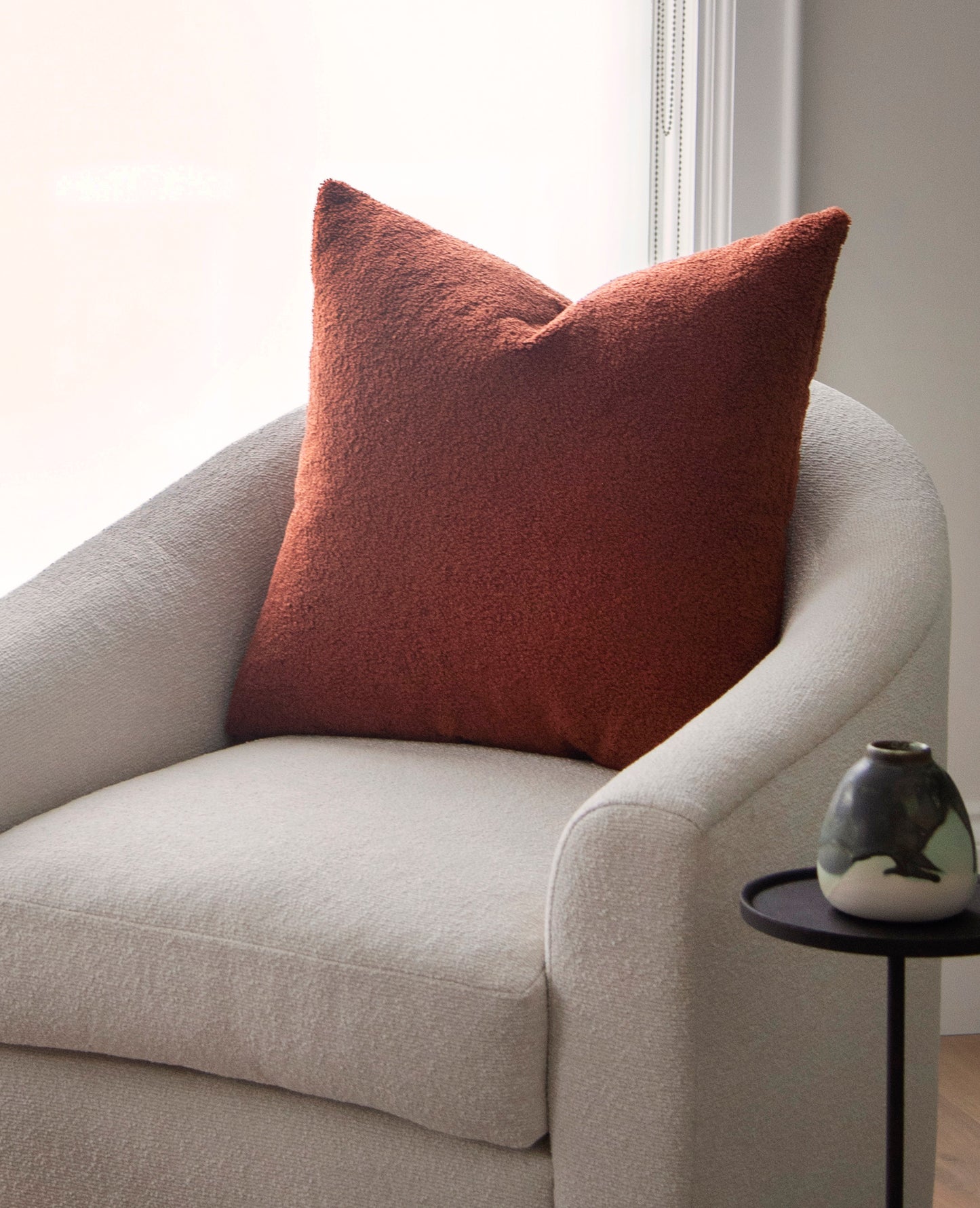 Teddy Cushion - Rust